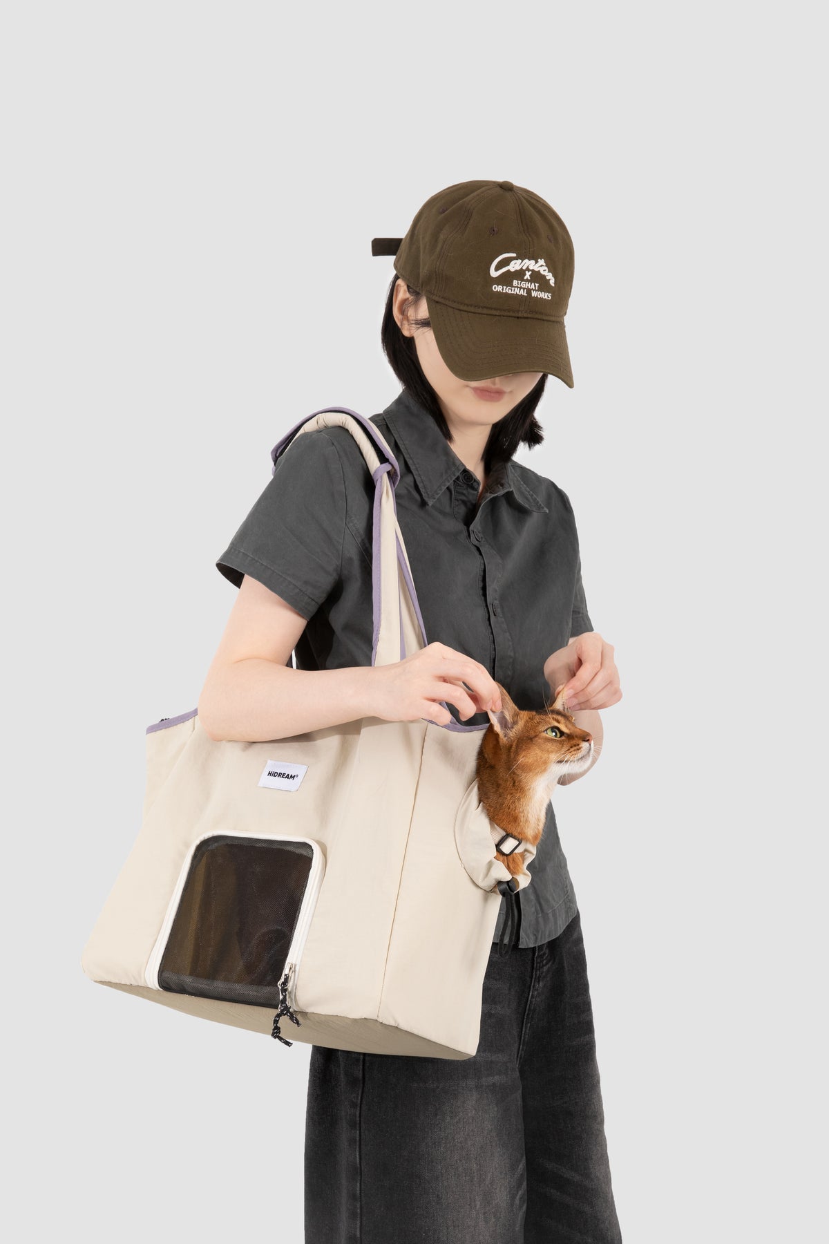 Structured Pet Tote Carrier Bag