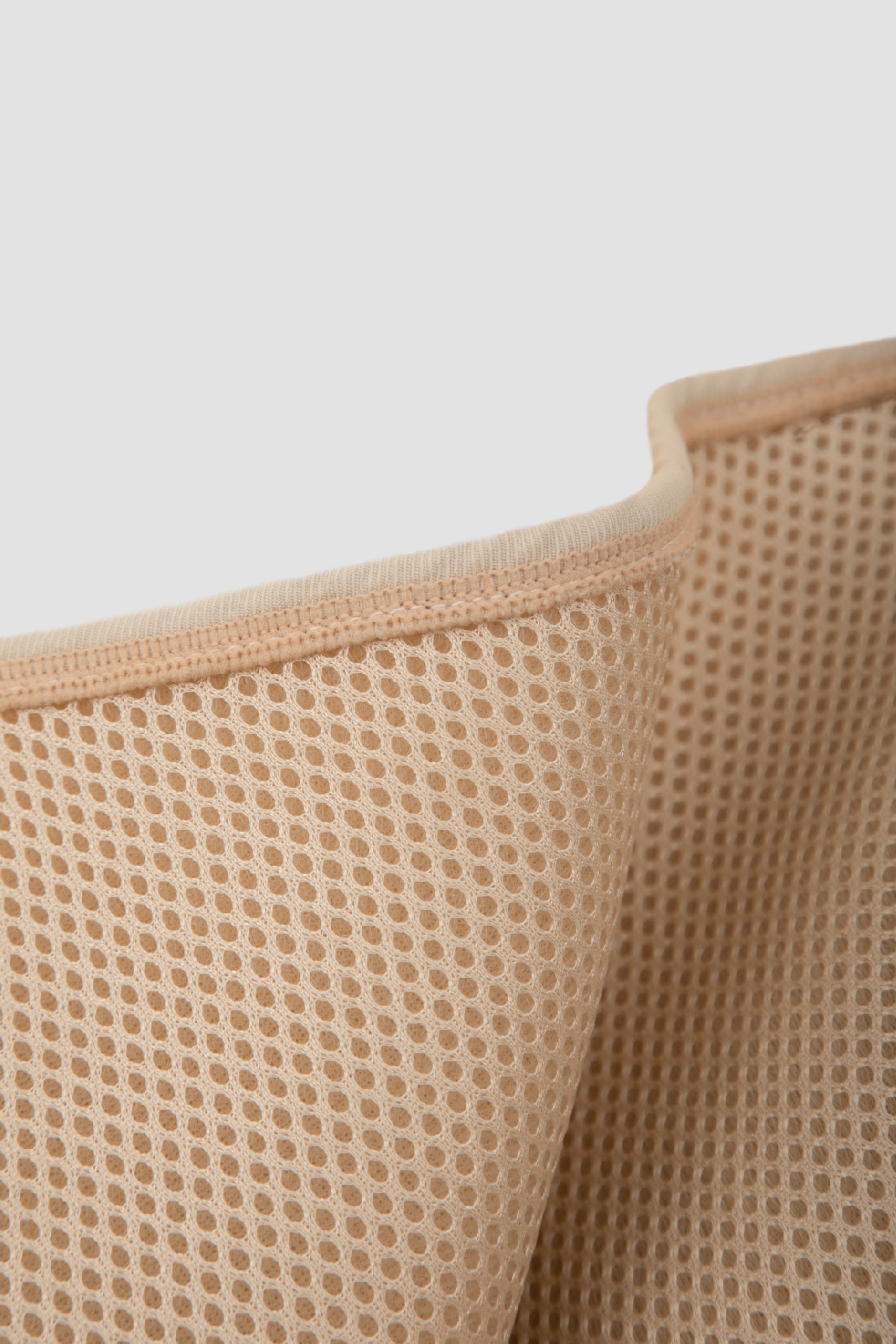 Cotton pet sling carrier in almond beige with padded shoulder strap for small dogs and cats