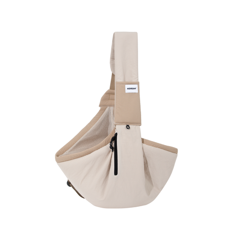 Comfort pet sling carrier in beige for small dogs and cats