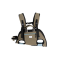 blue Ergonomic pet backpack carrier in beige for small dogs and cats