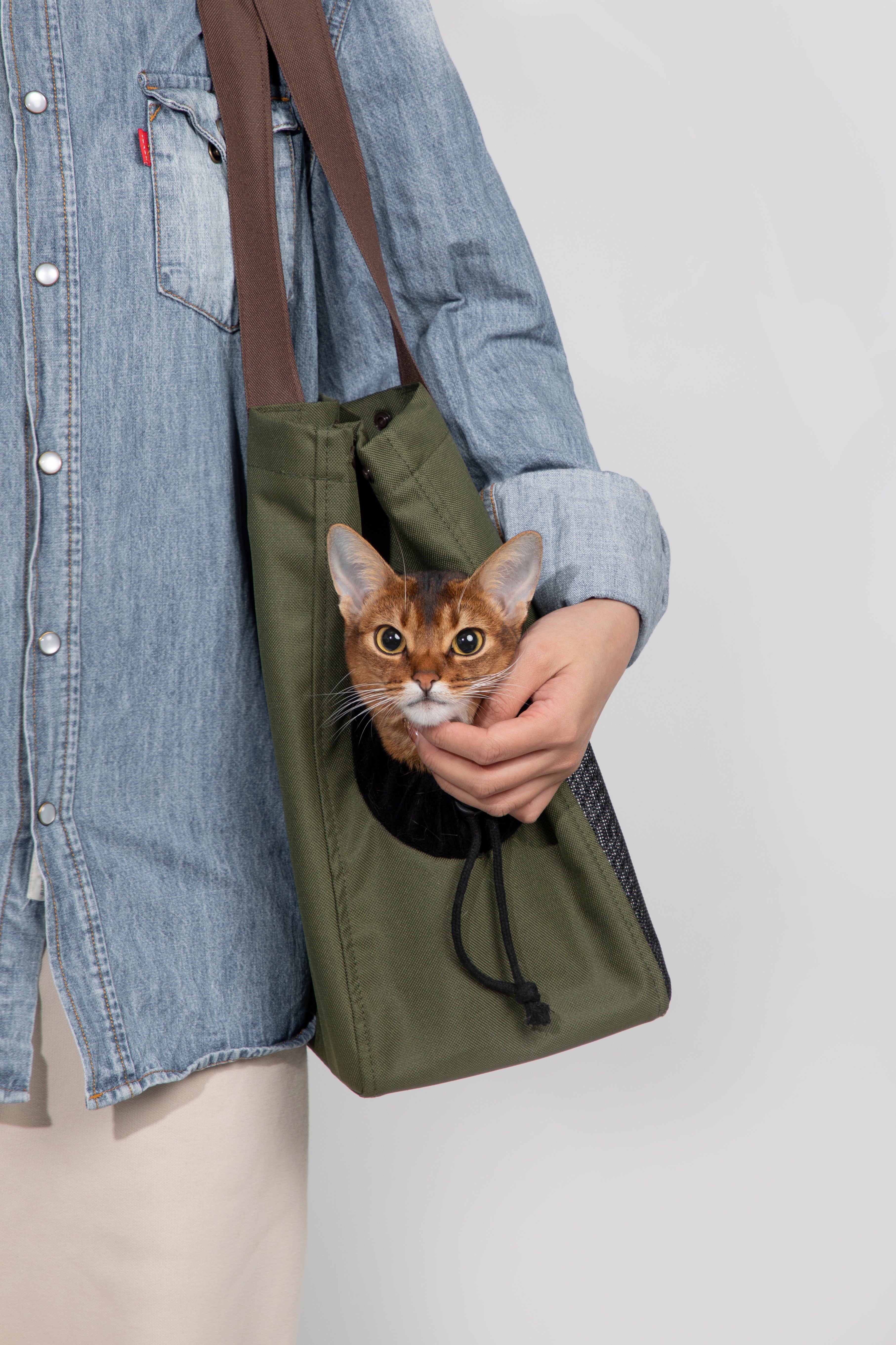 Pet shoulder carrier bag designed for everyday travel and commuting